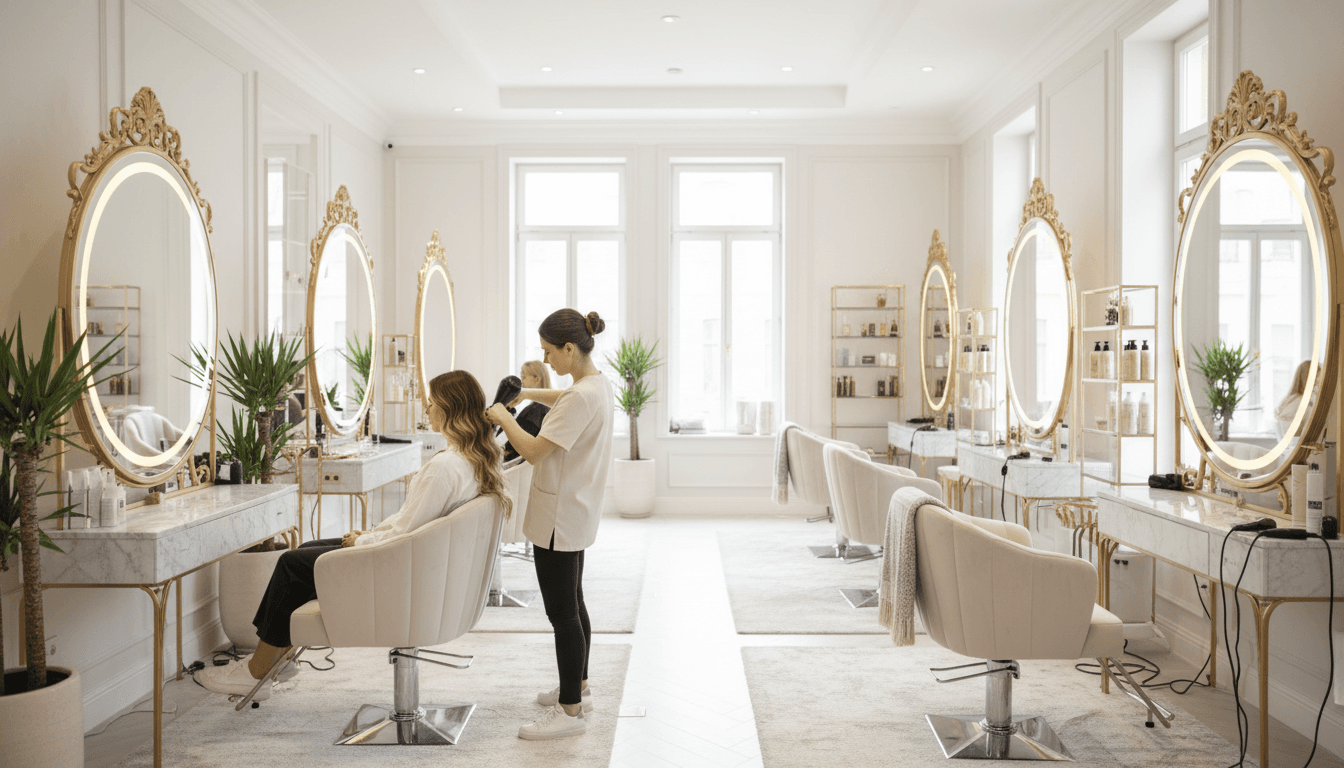 Área de tratamentos com atmosfera luxuosa