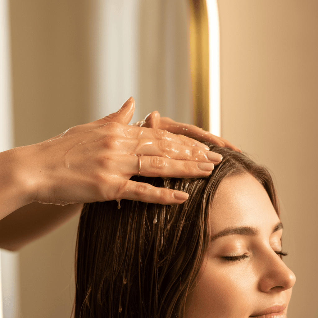 Tratamento especializado de cabelo com produtos premium